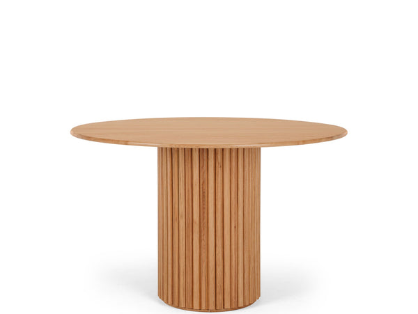 toronto round wooden dining table natural  