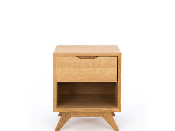 venice 1 drawer bedside table natural oak