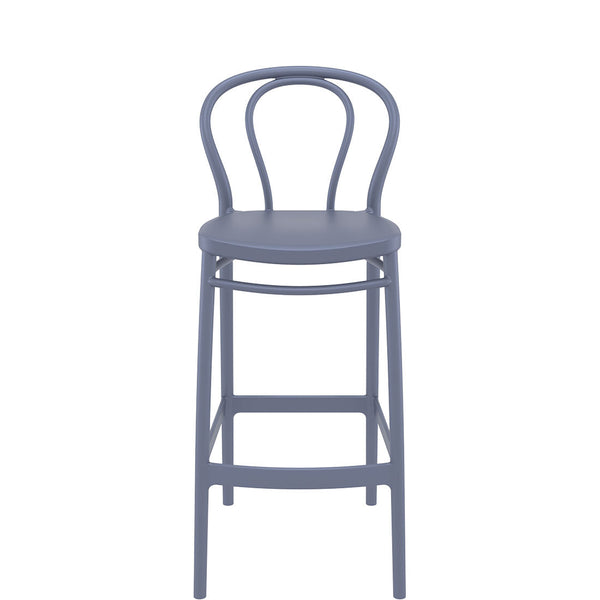 victor bar stool 75cm dark grey