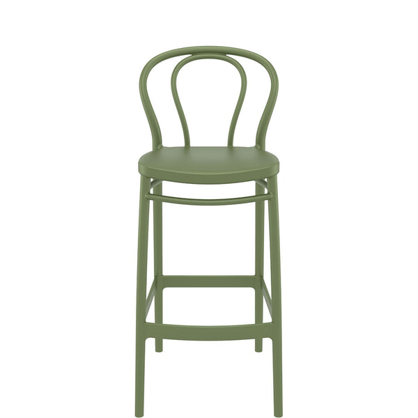victor bar stool 75cm olive green