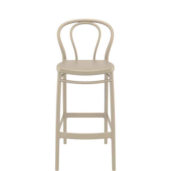 victor commercial bar stool taupe