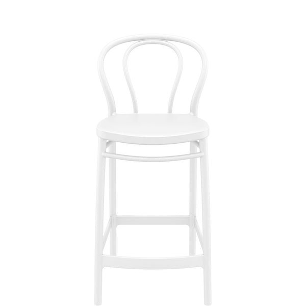 victor outdoor bar stool 65cm white