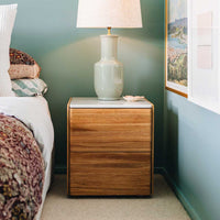 iowa bedside table marble top  7