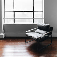 venice lounge chair black leather 6