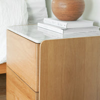 iowa bedside table marble top  9
