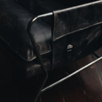 rome armchair black leather 2