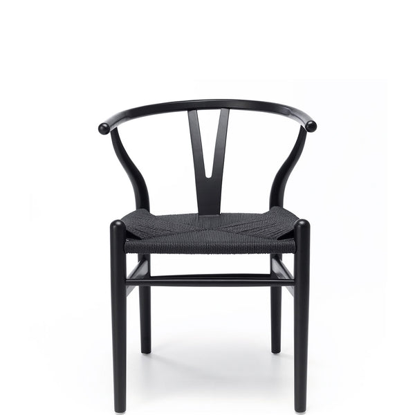 wishbone dining chair black/black